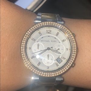 Two tone MK watch